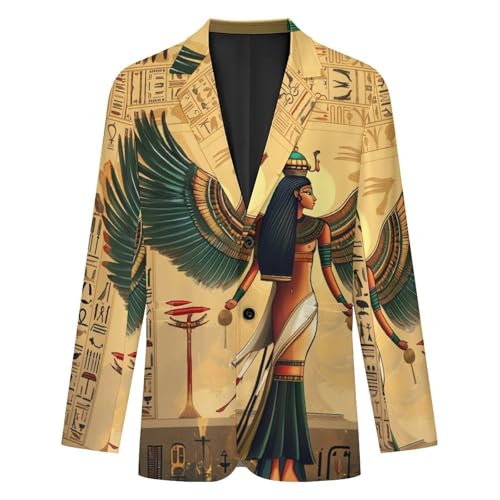 Egypt Old Egyptian Wings Tribal Men's Suits Business Formal Suit Dress Print Jackets Casual Wedding Party Coat4