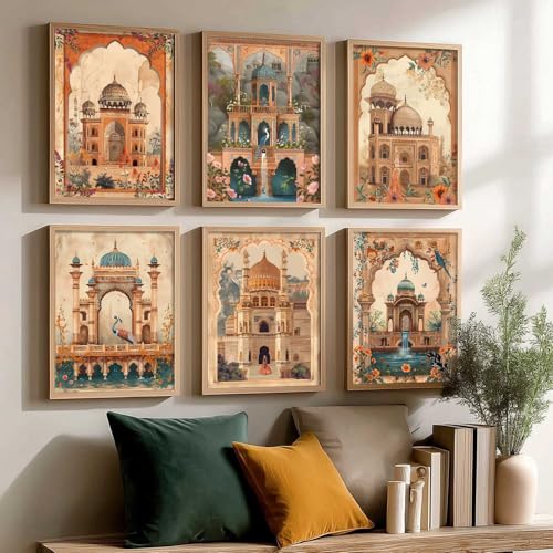 Image of kotart Traditional Madhubani Art Paintings with Frame for Home Decoration - Traditional Framed Painting for Living Room Bedroom Office Decor - Pichwai Wall Art Painting for Wall Decoration - (19X25 inch, B)