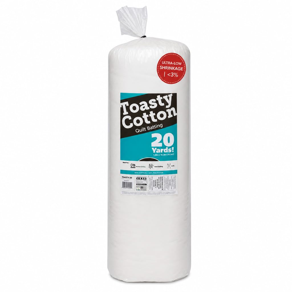 Fairfield Toasty Cotton Quilt Batting 90 inch by 20 yd Roll