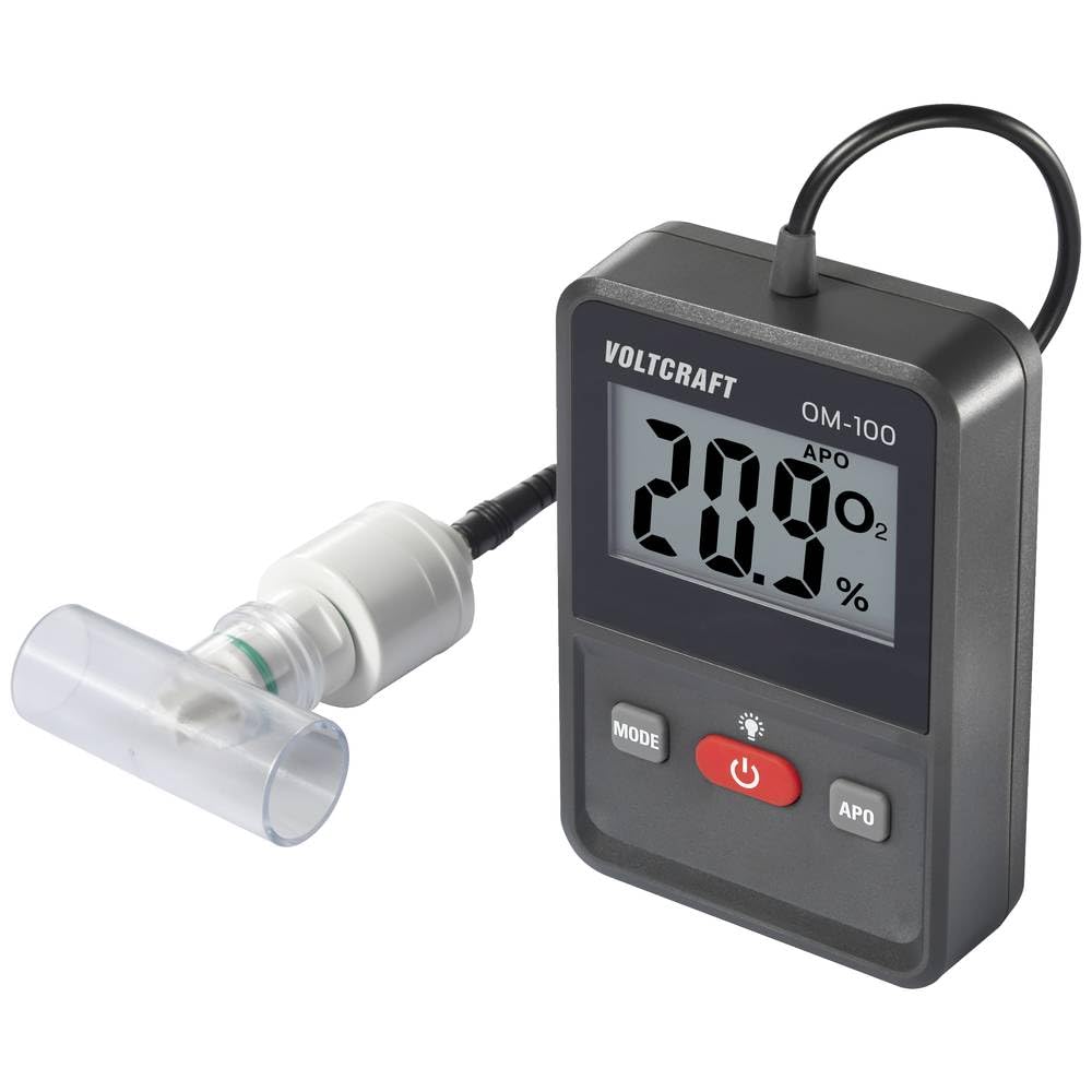 Voltcraft OM-100 Sauerstoff-Messgerät 0-100% kalibriert Werksstandard