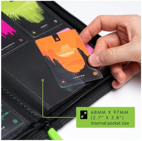 Vault X 4 Pocket Zip Binder, 160 Cards, Exo-Tec Material, 20 Side-Loading Pages (Black) — view 4