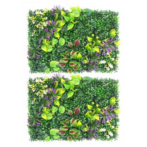 Pantalla de privacidad para valla de jardín con paneles artificiales verdes 4