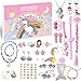 iZoeL Calendrier de l'Avent Licorne 2021Fille, Cadeaux nouveauté 24 Jours, Collier Bracelet Bijoux, Accessoires Licorne, Porte-Monnaie, Cadeau Surprise Noël - Enfants
