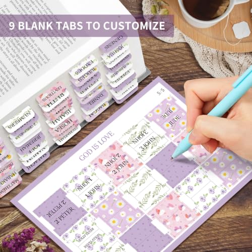 Image of Taja Bible Tabs, 75 Large Print Index Tabs for Women & Men