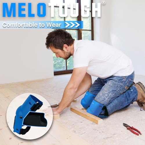 Image of MELOTOUGH Knee Pads for Work,Construction,Flooring,Gardening-Comfortable and Flexible(Blue)
