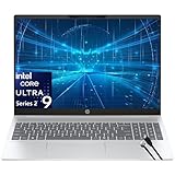 HP OmniBook Laptop Computer, Intel Core Ultra 9 285H, 2K 16" Touchscreen Display, 13 Tops, 32GB LPDDR5X RAM, 1TB PCIe SSD, Arc 140T GPU, Office 365, Windows 11 Home, Neutral Silver, Type C RJ45 Cable