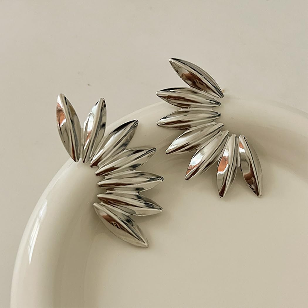 Chunky Gold Geometric Statement Earrings for Women, Exaggerated 14K Gold Plated Drop Dangle Earrings Vintage Retro Punk Jewelry Accessories Gifts - Image 6