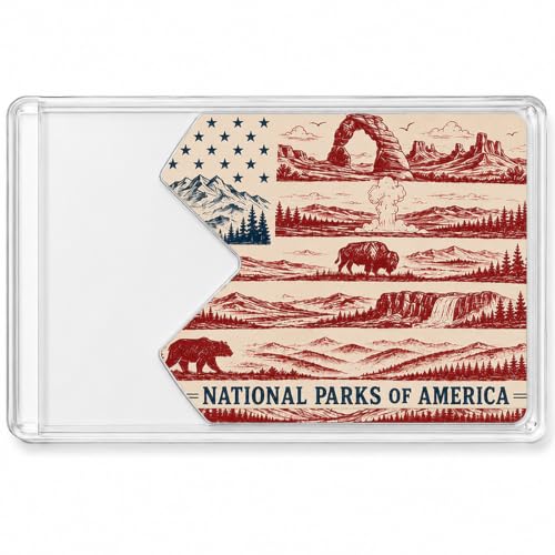 Vintage American Parks National Park Pass Sleeve, America Beautiful Holder