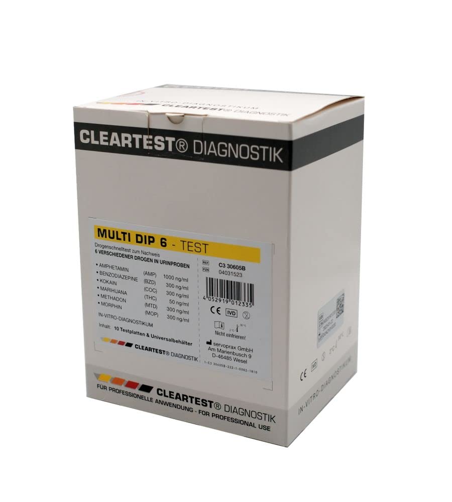 CLEARTEST 4031523 Multi Dip 6 Test (10-er Pack)