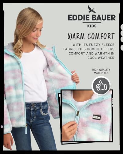Image of Eddie Bauer Kids' Zip Up - Kids' Full Zip Ultra Soft Sherpa Fleece Hoodie Sweatshirt for Boys and Girls (5-20)