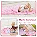 iPlay, iLearn Kid Sleeping Bag, Unicorn Slumber Sack, Toddler Girl Nap Mat, 2 in 1 Pink Animal Cushion Blanket, Happy Travel Sleepover Daycare Preschool Birthday Gift for 3 4 5 6 Year Old Child