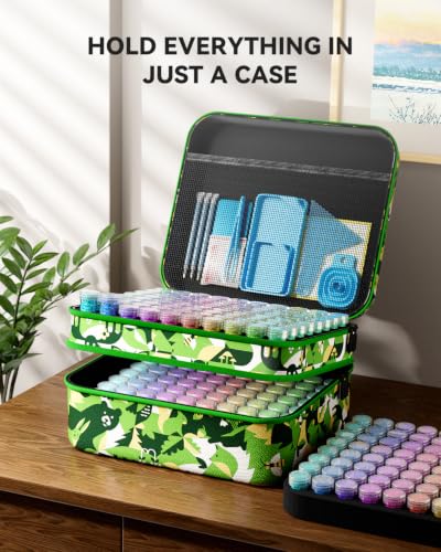 Image of ARTDOT 240 Slots Storage Container for Diamond Painting Kits for Adults,Portable Diamond Painting Storage Box with Accessories and Tools
