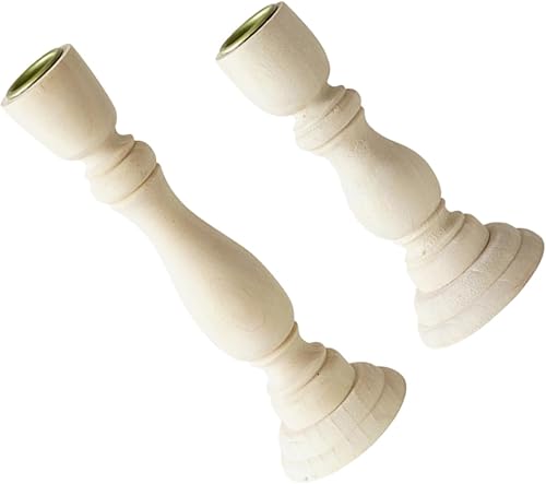 PRETYZOOM 2 portavelas rústico para candelabros, portavelas de manto, portavelas de Navidad, casa de campo, mesa de boda, centro de mesa, decoración