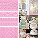 Prokitchen Large Flower Lace Fondant Molds Silicone Lace Embosser Mold Fondant Impression Mats for Cake Decorating Set of 2 (Pink)
