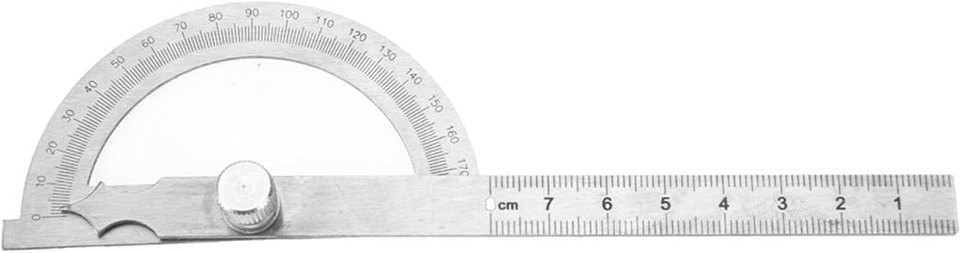 Stainless Steel Protractor, 0-180 Degree Digital Inclinometer Goniometer Angle Finder Ruler, 15cm, 80X120mm