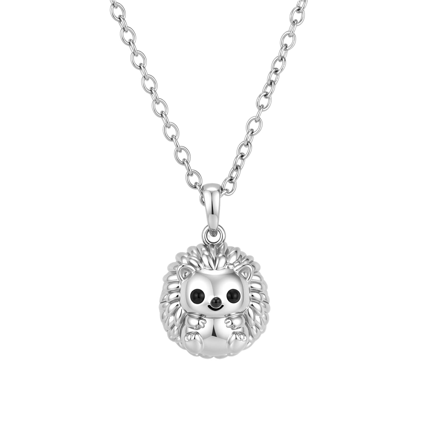 Schöner-SD kurze Kette Igel-Anhänger 925 Silber 38+5 cm