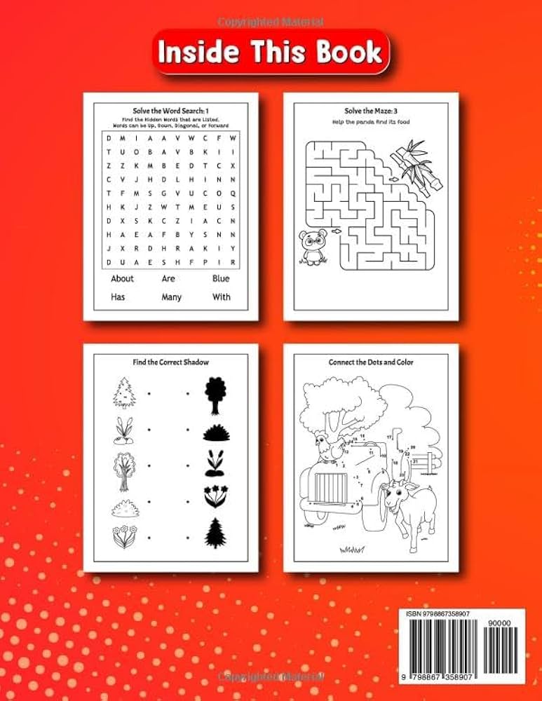 Kids Fun Activity Book 40 Pages of Fun | Letter Tracing Book