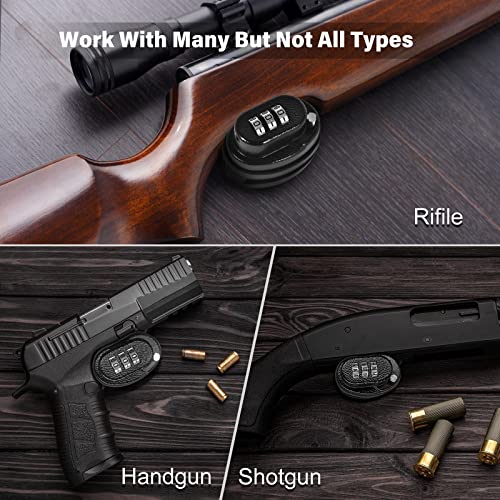 Holewor Trigger Lock, 3 Digit Combination Gun Trigger Lock Set Gun Lock For Pistols Shotguns Rifles And Firearms #TOP3