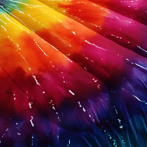 Image of AILONEN Rainbow Tie-Dye Bedding Set Queen Size for Kids Teens Adults,Colorful Spiral Comforter with 2 Pillowcases,3Pcs Boho Psychedelic Quilt Set for All Season