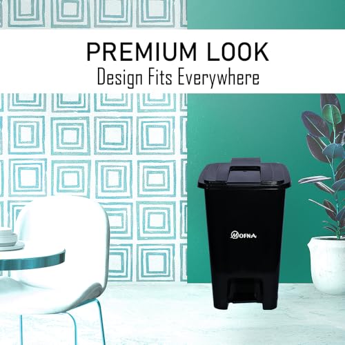 Image of mofna Bio Medical Plastic Pedal Dustbin, Plastic Pedal Dustbin, Bio Medical Waste Bin Garbage Waste Dustbin For Home,College And School,Organisation,Malls And Restaurant (15 Liter, Black)