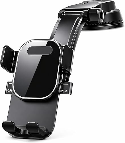 Suporte Veicular para Celular e GPS – Ventosa Forte com Trava Automática e Fixação Estável no Painel ou Para-brisa