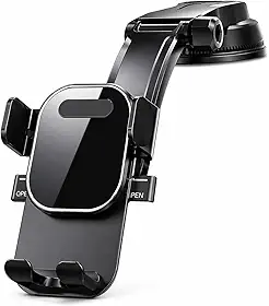 Suporte Veicular para Celular e GPS – Ventosa Forte com Trava Automática e Fixação Estável no Painel ou Para-brisa
