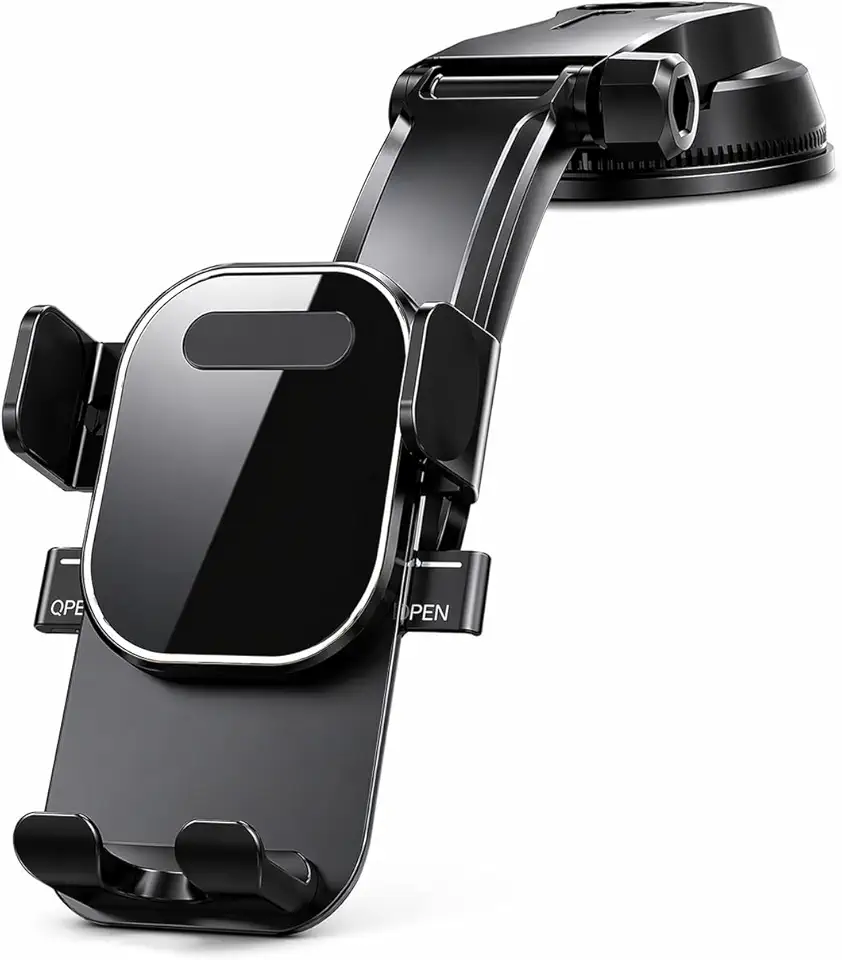 Suporte Veicular para Celular e GPS – Ventosa Forte com Trava Automática e Fixação Estável no Painel ou Para-brisa