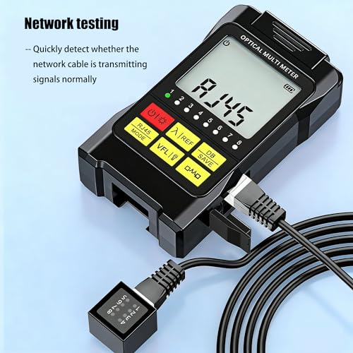 All-in-One Optischer Tester Lichtwellenleiter FTTH -70 dBm bis +10 dBm mit Funktion 15 mW Visueller Fehlerfinder, Netzwerkkabel-Tracker und Netzwerktests