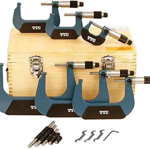 TTC 5706 0-6"Outside Micrometer Set w/ Standards Inch Reading Friction Thimble