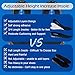 Dr. Shoesert 3-Layer Adjustable Height Increase Insoles, 3/4 Length Shock Absorption Cushion Heel Lift Inserts (Black, Large)