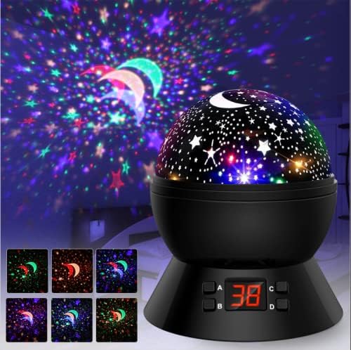 Star Projector Night Light for Kids Room,Starlight Projector for Bedroom,Kids Night Light Projector with Timer Auto-Shut,360-Degree Rotating,Moonlight,Birthday Gift Toys for 1-14 Year Old Boy Girl