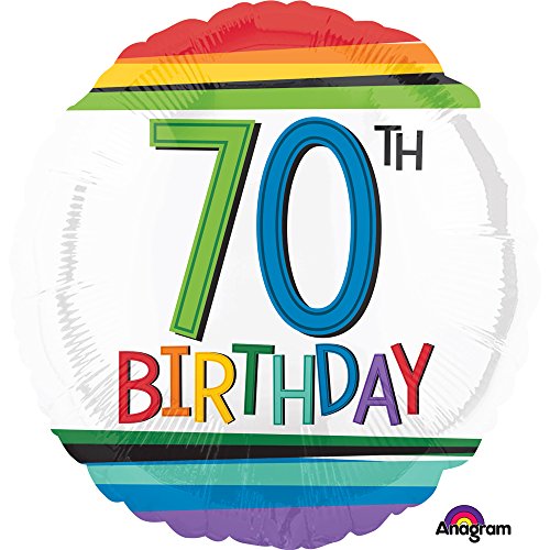 Rainbow Birthday 70 banderole pour décoration d'anniversaire colorée