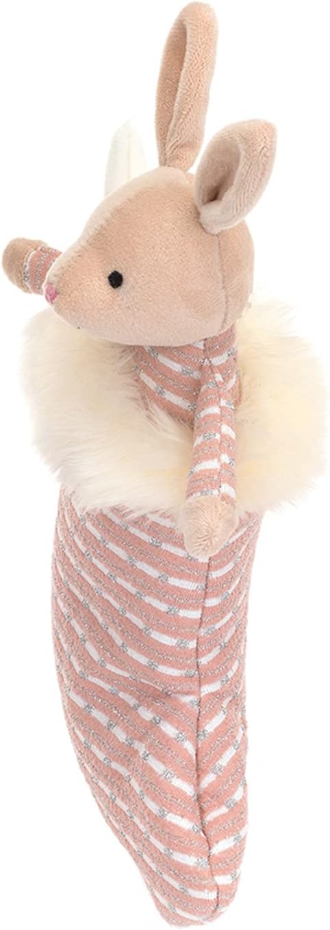 Jellycat Shimmer Stocking Bunny Stuffed Animal, 8 inches - Christmas Plush Toy Décor