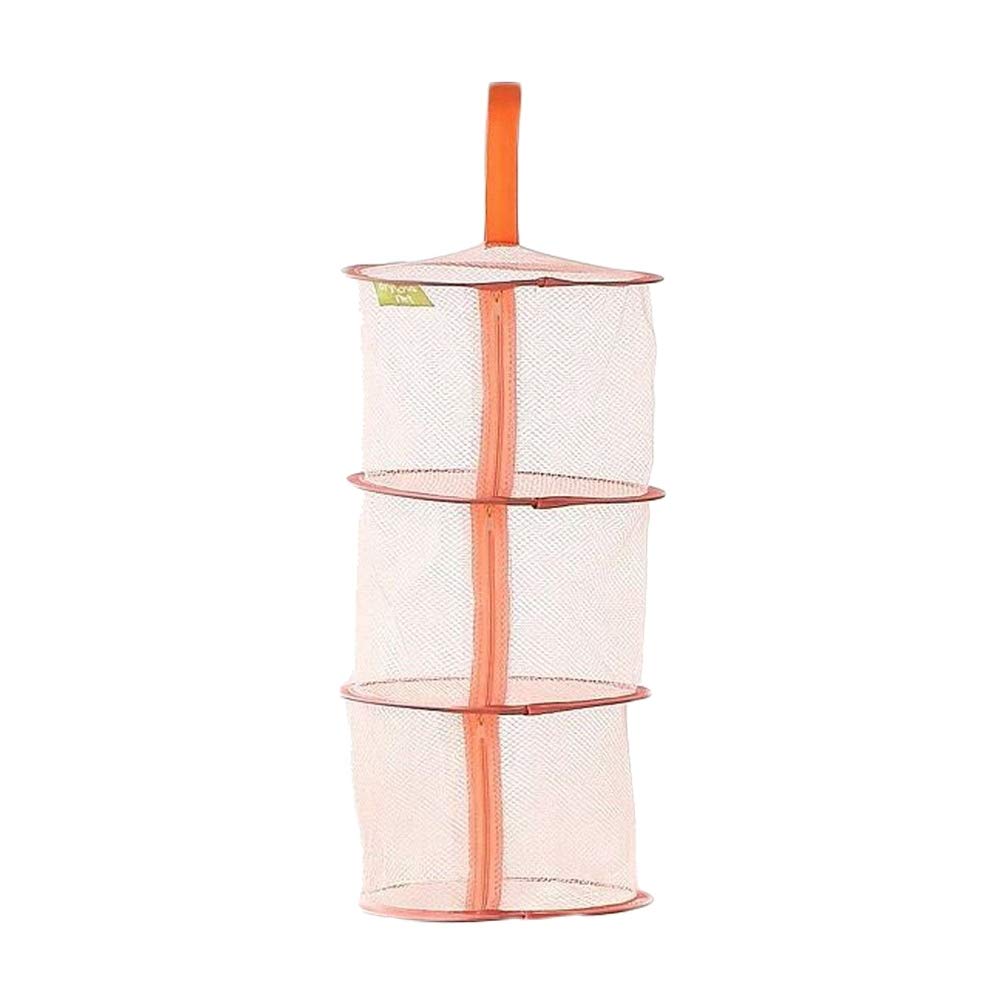 DOITOOL Creative Windproof Underwear Drying Rack Foldable Hanging Basket Dryer Net for Socks Lingerie and Clothes Portable Space-Saving Design Orange