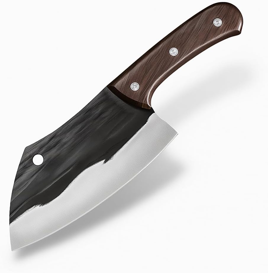 - Machado 10" Handmade Serbian Forged Butcher Hunters Meat Cleaver Kitchen Knife | Chopper Bone Cutting Knives - German Stainless Steel - for Home Kitchen Restaurant Outdoor BBQ Camping and Gifting