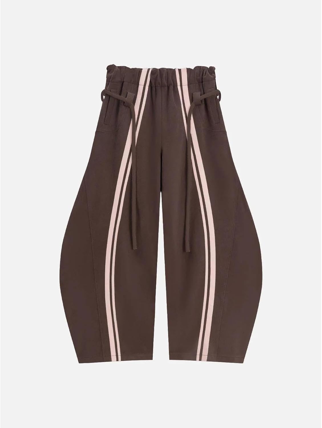 Super Loose Sports Pants, Round Bucket Y2k Hip-hop Retro Wide Leg Elastic Waist Lantern Pants for Men and Women
