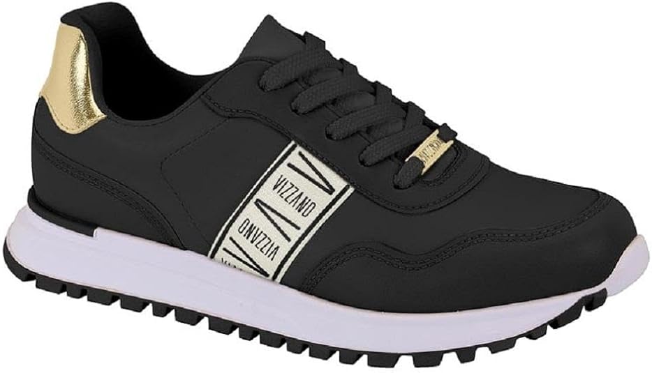 Tenis Vizzano Ref 1429.103.30683 Preto/dourado 034 | Amazon.com.br