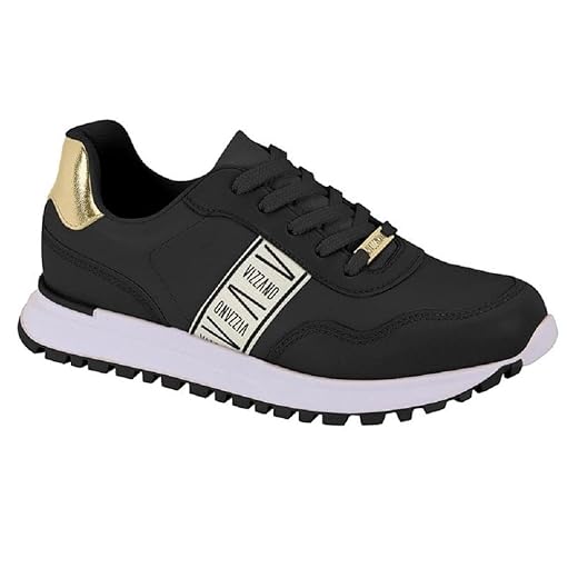 Tênis Vizzano Casual com Detalhe Dourado