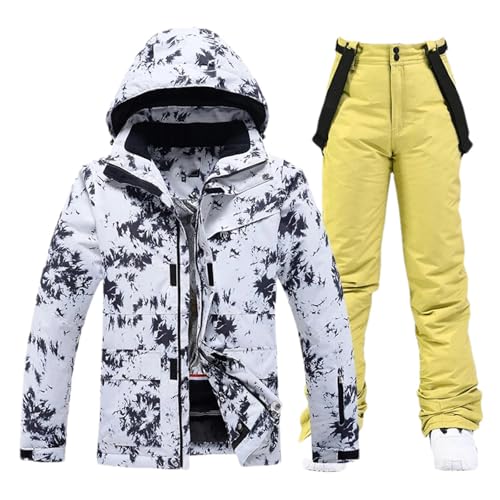 JXQXHCFS Conjuntos de roupas de neve impermeáveis para mulheres, roupas de snowboard, roupas de esqu