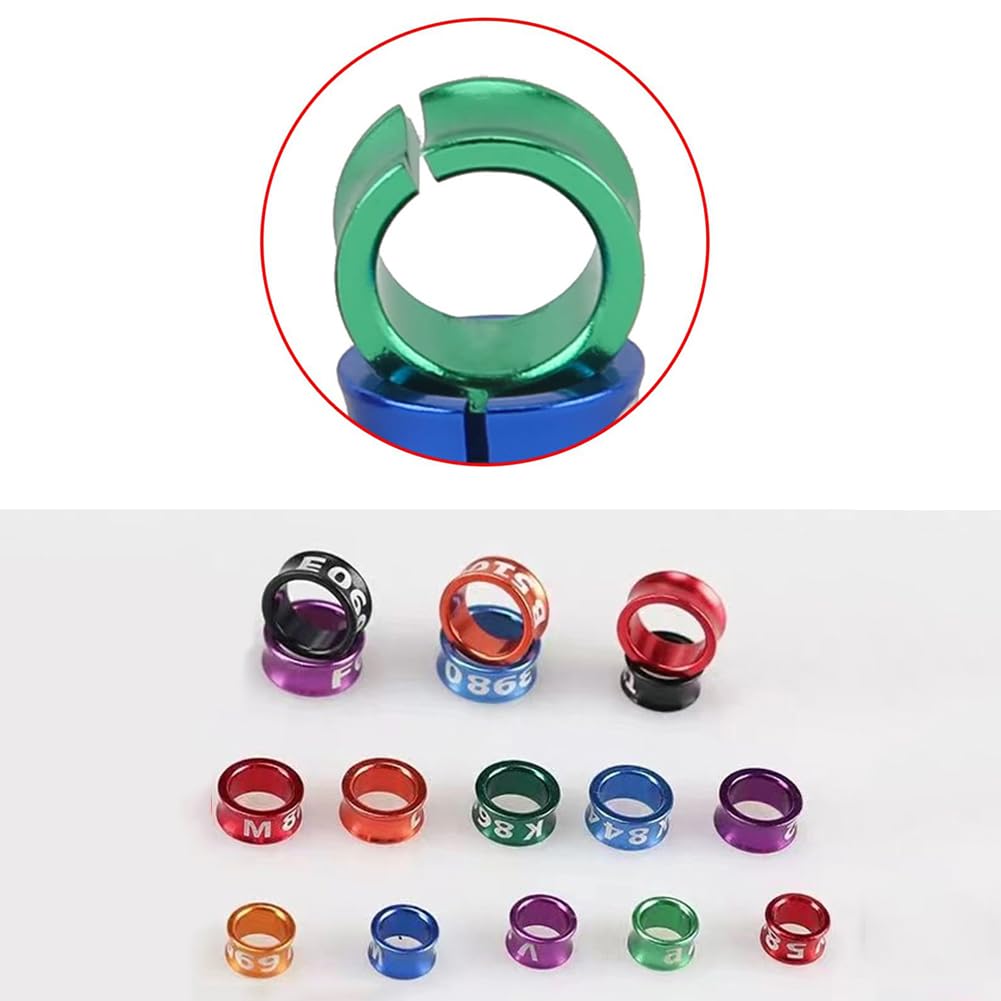 Tobillera para Paloma, Accesorios para Mascotas, 4-8 mm, Color Mixto, número Aleatorio, Anillo de Pollo, Anillo para pie de Paloma, Anillo de Pierna de Aluminio(Anillo Abierto)