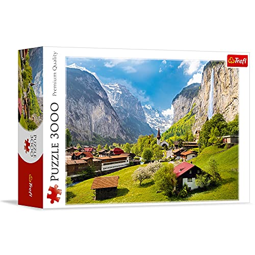 Trefl TR33076, Premium Puzzle 3000 Teile - Lauterbrunnental, Qualitativ hochwertiges Premium Puzzle mit 3000 Teilen