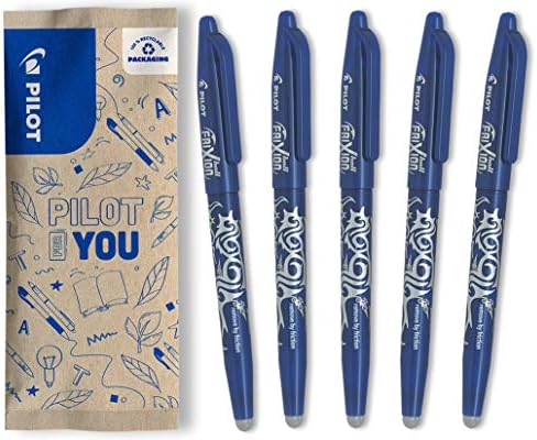 Pilot FLW536758 Frixion Erasable Rollerball Tip - Blue (Pack of 5), 3131910536758