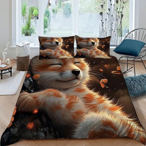 Housse de couette 260x220 microfibre infroissable renard - 3