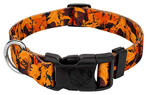 Country Brook Petz Collier Chien Orange Camouflage 1 Pouce