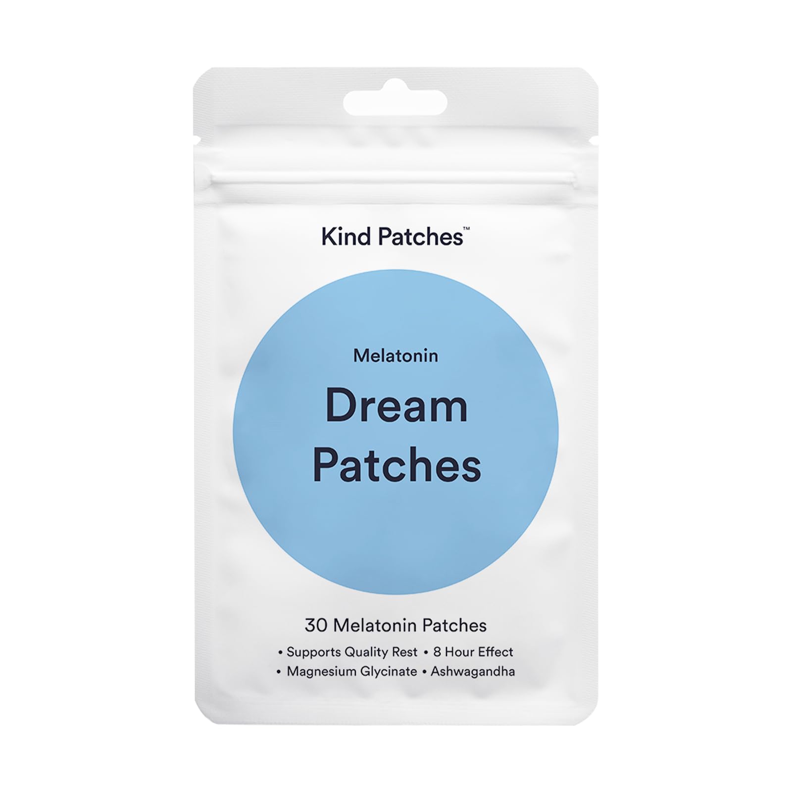 Melatonin Dream Patches - Sleep Patches - Sleep Aid with Ashwagandha to Improve Rest - Overnight Use - 30 Count