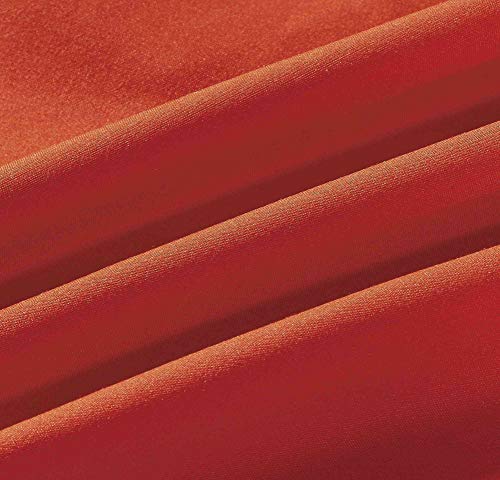 Sheets & Beyond Wrap Around Solid Microfiber Luxury Hotel Quality Fabric Bedroom Gathered Ruffled Bedding Bed Skirt 14 Inch Drop (Queen, Orange)