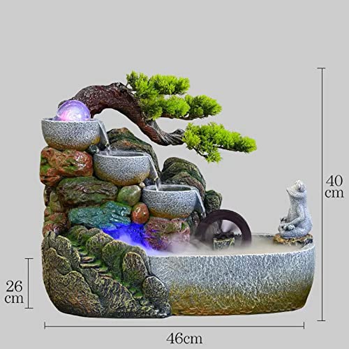 Fuente de escritorio interior zen el regalo ideal de cascada iluminada 3