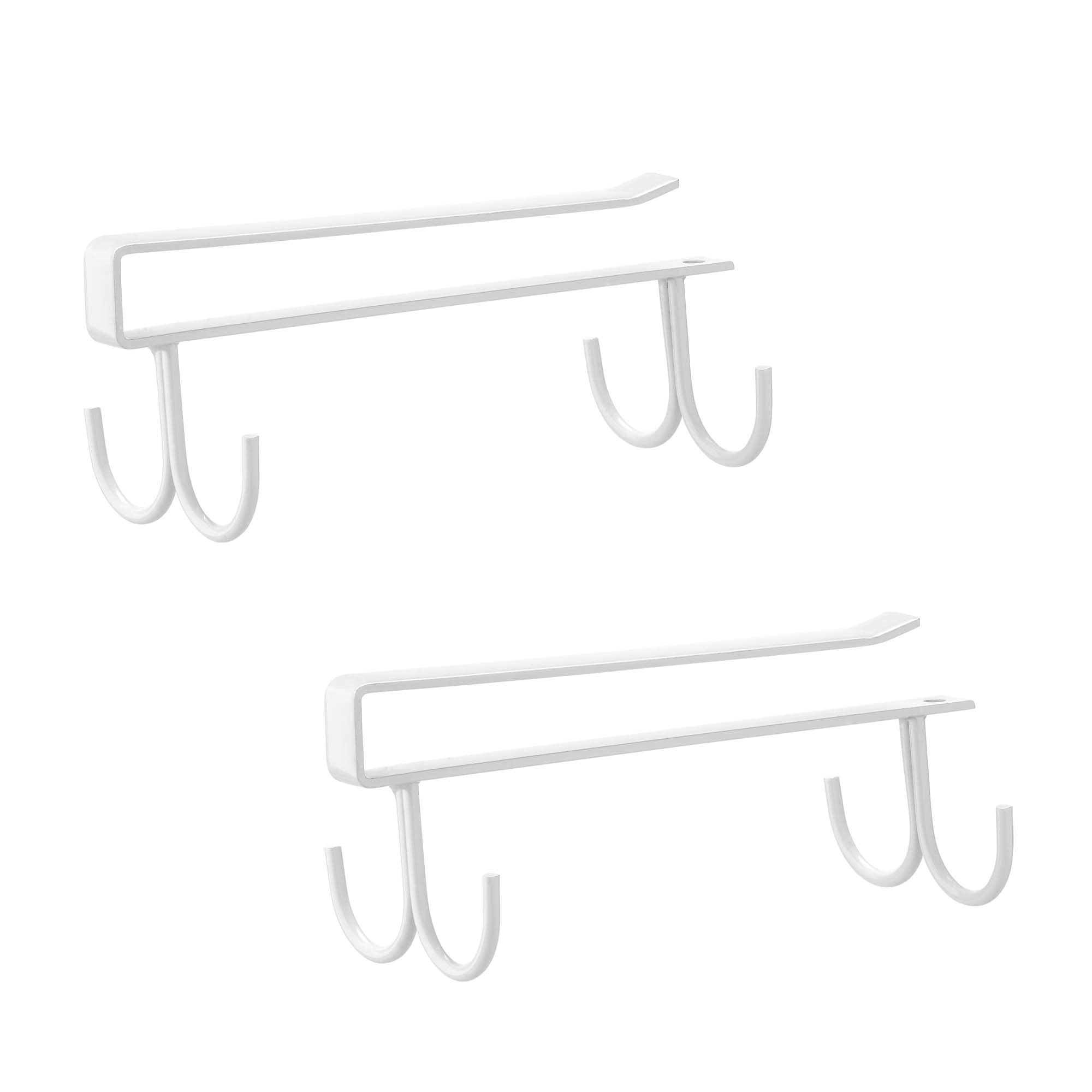 FOMANSH Colgador Utensilios Cocina de Tazas,Soporte debajo del Armario para tazas de vino,Ganchos de Almacenamiento para Tazas,Gabinete, Bufandas Cinturones,Organizador de vasos de Cocina