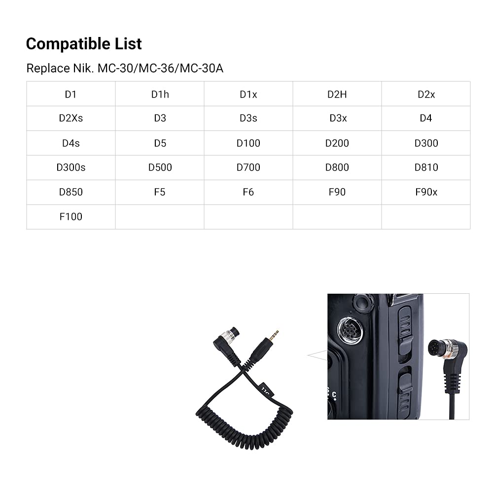 JJC Funkauslöser Blitzauslöser Auslöser für Nikon Z 9 D500 D4S D5 D810 D850 D800 D700 D300s D300 D200 D100 D4 D3S D3 D3X D2H D1H D2Xs D2x D1X D1 F100 F90x F90 F6 F5