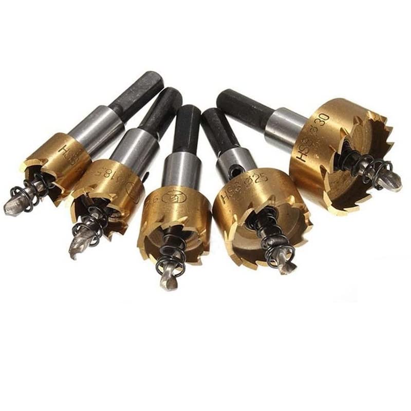 Juego de 5 brocas NUSHKI 16-30mm HSS para metal miniatura 1